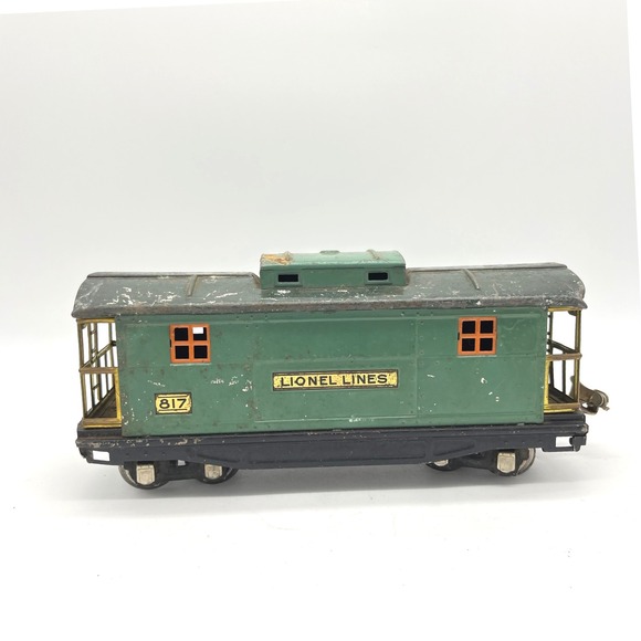 Lionel Other - Vintage Lionel Lines 817 Green Tin Caboose Toy Train Car